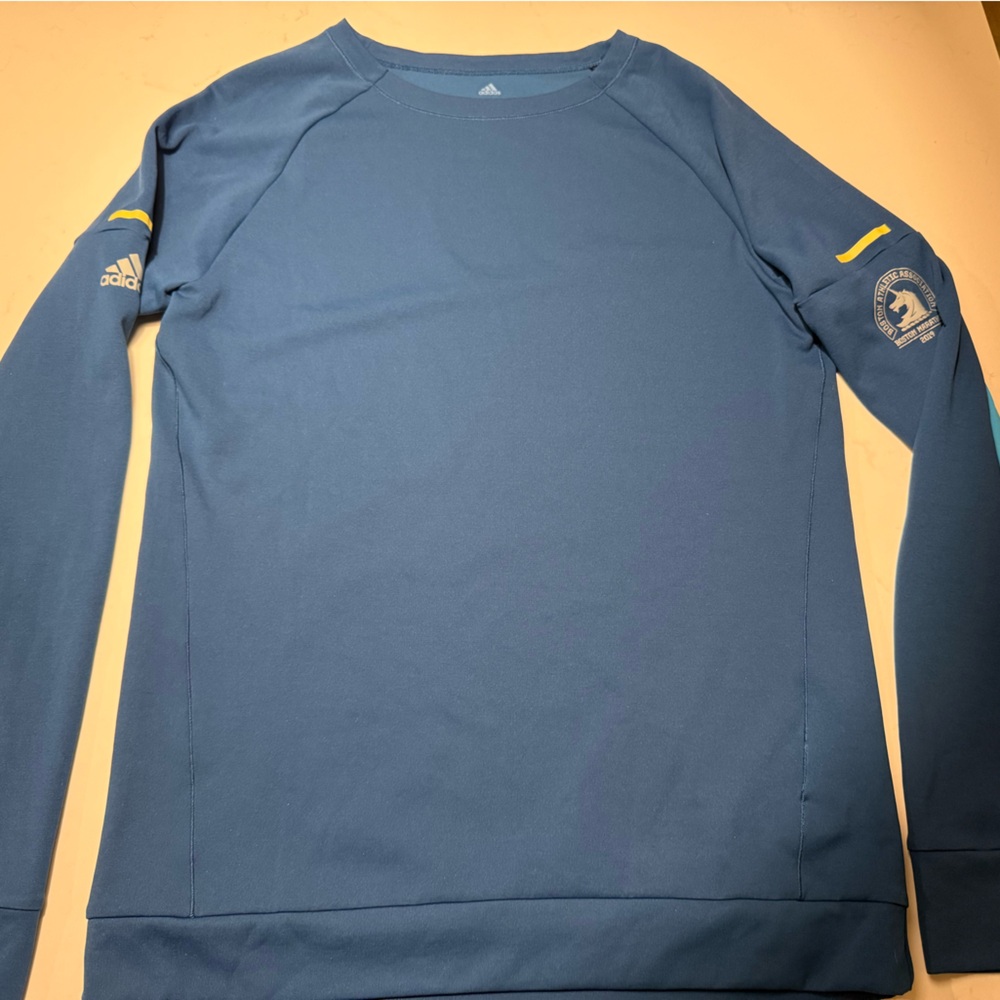 adidas Boston Marathon Blue Long Sleeve Tee